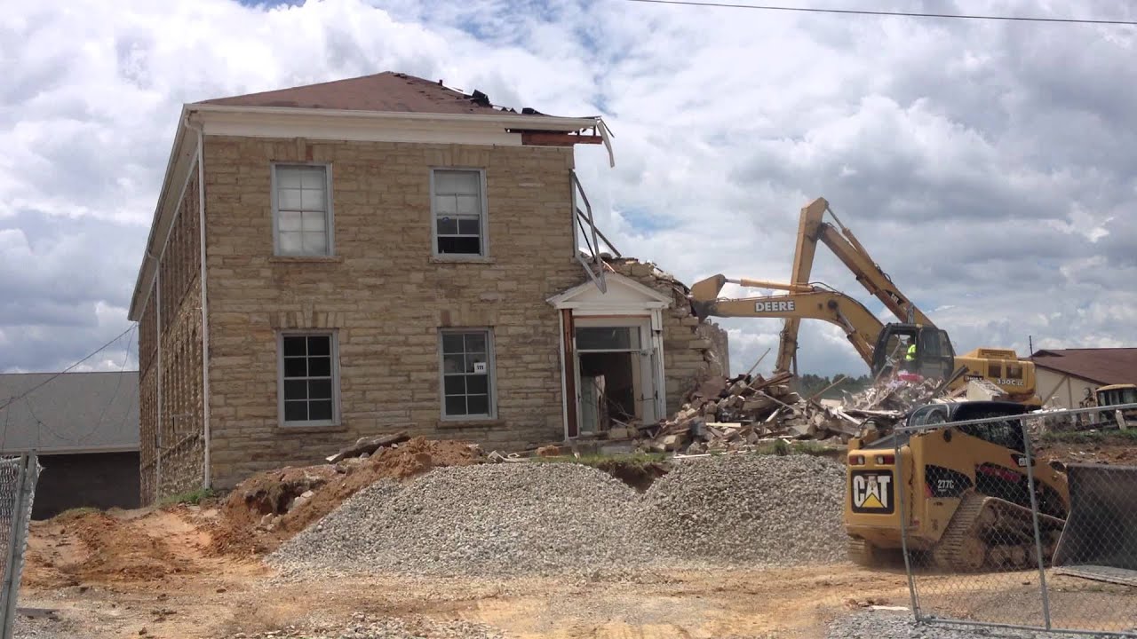 Demolition of the old East Bernstadt Elementary School YouTube