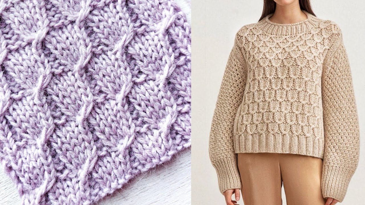 Рельефные чешуйки для вязания свитера, кардигана / Узор изделий от Ирис фон Арним