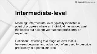 Intermediate-level Meaning