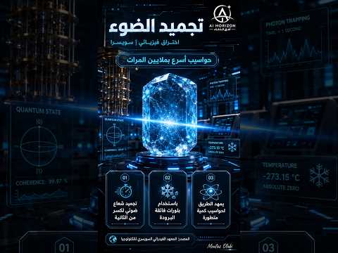 في اختراق علمي مبهر، تمكن علماء الفيزياء في سويسرا من تجميد شعاع ضوئي لمدة كسر من الثانية باستخدام بلورات فائقة البرودة. هذه التجربة الرائدة تمهد الطريق لتطوير حواسيب كمية أسرع بملايين المرات من الحواسيب الحالية، مما سيغير مستقبل التكنولوجيا كلياً.