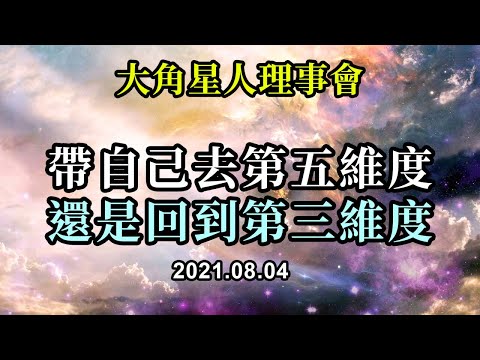 帶自己去第五維度還是回到第三維度《大角星人理事會》你們通往靈性的道路應該是簡單的。如果你順其自然，它就可以很簡單。照顧好你自己，做好該做的工作，你們很快就會將自己帶到第五維度