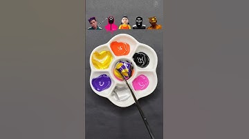 Guess the mixed color of Squid Game 2 (part 21) #squidgame #colormixing #satisfying #asmr #오징어게임