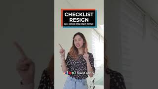 Aturan Mainnya Resign checklist Untuk Resign