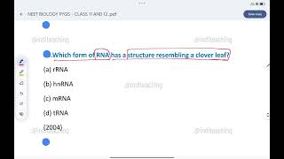 Question 2557 | Biology questions and answers neet | Biology mock test | @inditeaching Question 2557 | Biology questions and answers neet | Biology mock test | @inditeaching