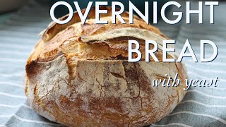 Overnight No Knead Bread | with commercial yeast | Beginner recipe | In For The Food