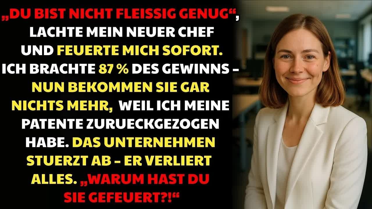 Gekuendigt Vom Neuen Chef – Doch Ich Besass Die Patente, Die Sein Unternehmen Trugen