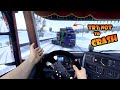 POV in ETS2 Multiplayer | Try not to crash w/ winter mod, Duisburg - Calais full mixed reality drive