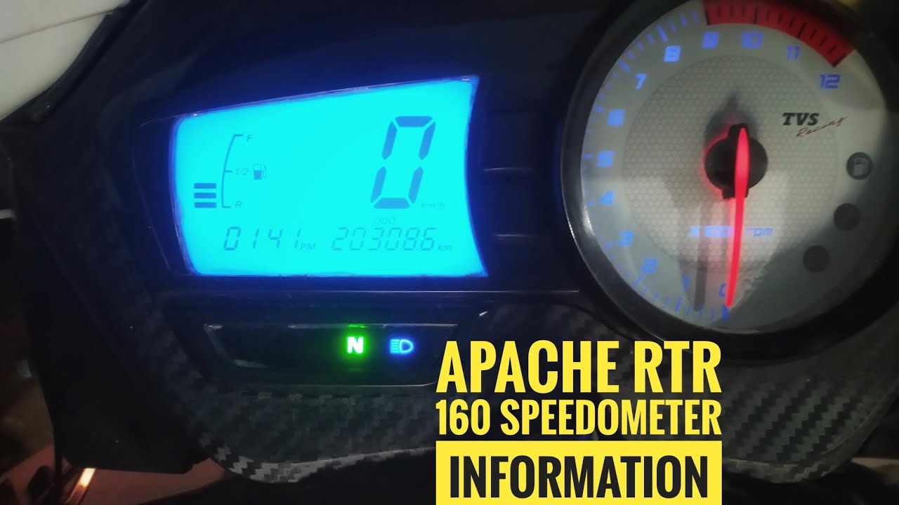 breng de actie Fondsen gen Apache rtr 160 speedometer ll speedometer information in detail ll  TrUeBiKerZ - YouTube