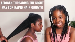 African Threading The Right Way To Grow LONG Natural Hair & Retain Length | 4C Protective Styling