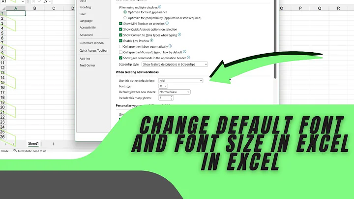 How to Change Default Font and Font Size in Microsoft Excel (Very Easy)