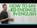 How to say -ed endings in English