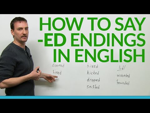 How To Say -ed Endings In English