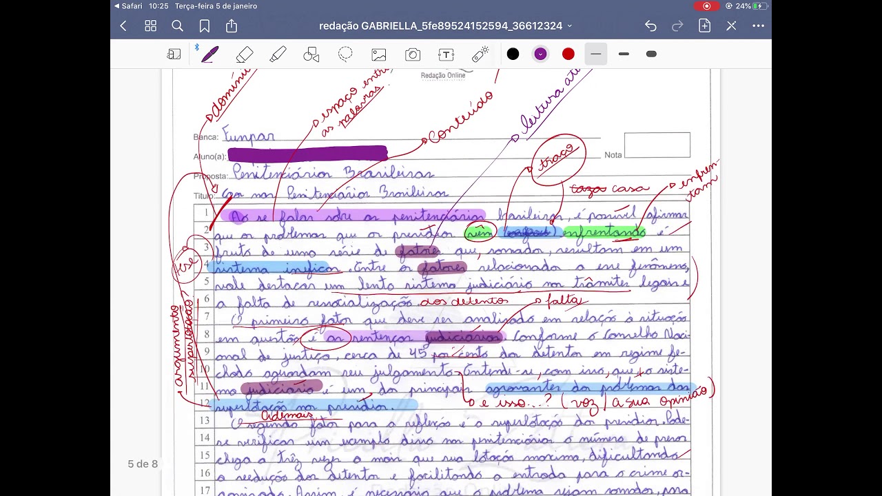 Redação Corrigida Online Gratis - NAZAEDU