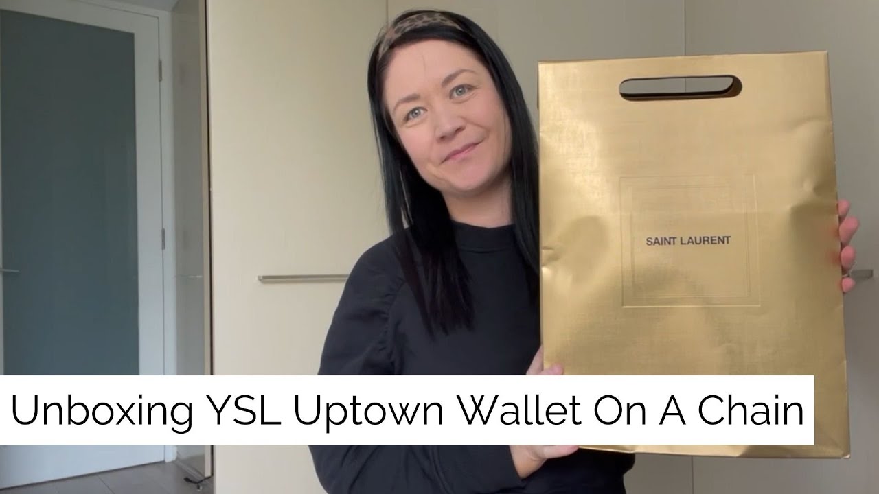 YSL SAINT LAURENT  WALLET ON CHAIN UN BOXING + WAYS TO WEAR IT 