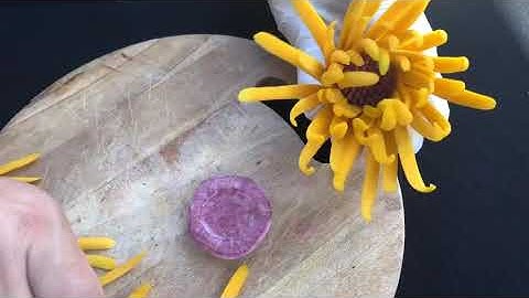 Tỉa hoa cúc từ bí đỏ#Dammecattia#ChefDoVanA