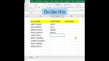 Flash fill in excel #shorts | #Excel |  #shortcutkey