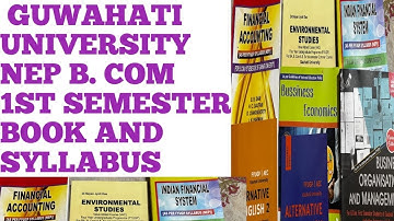 #GUWAHATI UNIVERSITY NEP B.COM 1ST SEMESTER BOOKS AND SYLLABUS 2025 📚