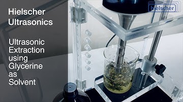 Ultrasonic Extraction of Herbal Bioactive Compounds into Glycerine - Hielscher Sonicator UP400St