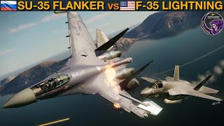 Su-35 Flanker-E vs F-35 Lightning II: Dogfight | DCS WORLD