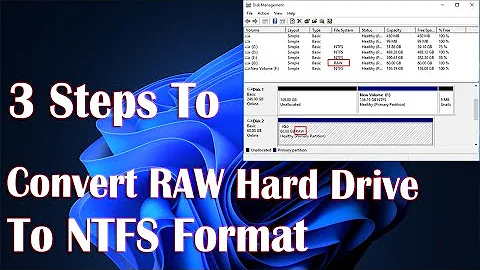 Convert RAW Hard Drive To NTFS Without Losing Data - 3 Steps How To