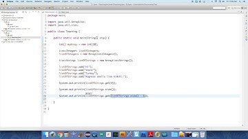 3 ArrayList  size and last item
