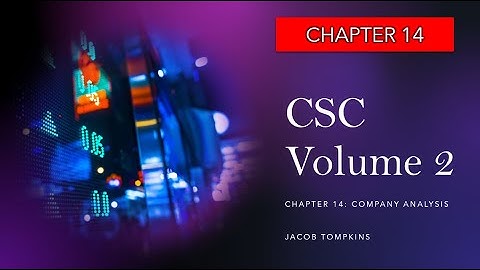 CSC Chapter 14: Company Analysis (Canadian Securities Course)