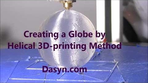 Creating a Globe by Helical 3D-printing Method