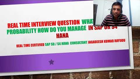 Real TIME interview question  what is order probability how do you manage  in sap or s4 hana
