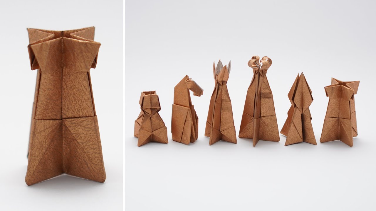 ⁣CHESS ORIGAMI - ROOK ♖ (Jo Nakashima)