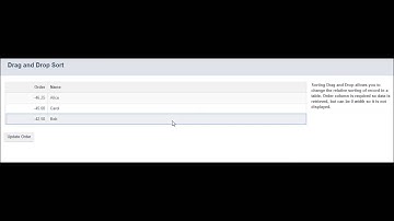 Drag And Drop Sort and Move Mendix DataGird