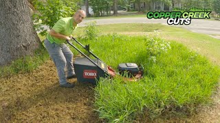 Push Mowing Tall Grass For Fun And Profit (Oddly Satisfying As Always)