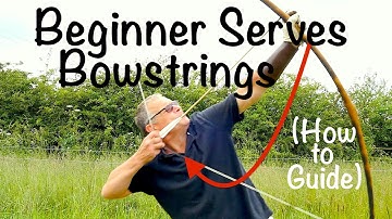 How to Centre Serve a Longbow String. Beginner serves bowstrings. How to do it guide.