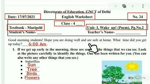 worksheet 24 class 4