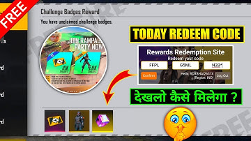 JOIN RAMPAGE PARTY REWARD REDEEM CODE IN FREE FIRE REDEEM CODE TODAY FREE FIRE REDEEM CODE FF