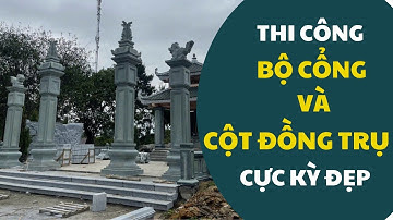 Thi công Lắp Đặt Cột Đồng Trụ Và Cột Cổng Bằng Đá Xanh Đen Cực Đẹp Tại Nam Định | Đá Tâm Nguyện