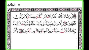 سورة هود من 114 إلى آخرها برواية الإمام قالون - تلاوة لفضيلة الشيخ المقرئ الحافظ التونسي منذر الجدي.