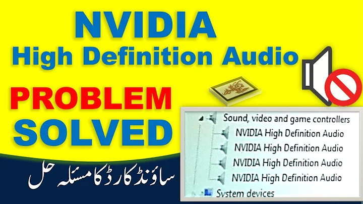 nvidia high definition audio driver Problem | no audio output device is installed -solved