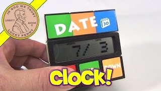 Rubik's Cube Alarm Clock with Date & Temperature Desk Accessory Toy, Made By Humans screenshot 2
