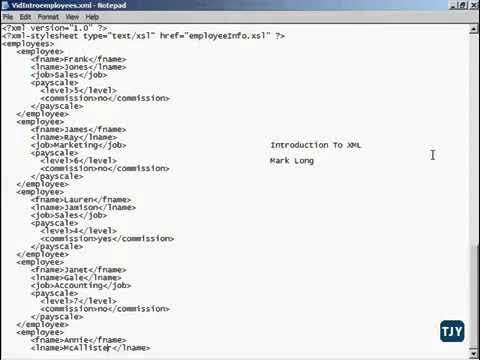 XML Tutorial 1 Introduction - YouTube