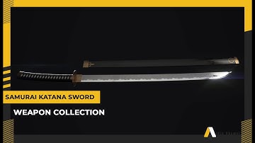 Katana samurai sword 3d Models and Textures Low-poly 3D model