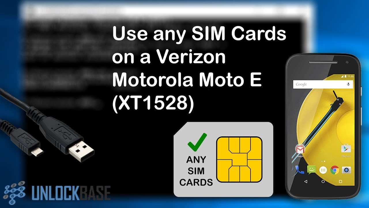 How to unlock and use any SIM Cards on a Motorola Moto E ...