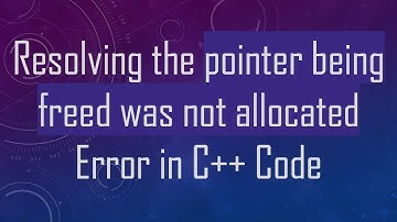 Resolving the pointer being freed was not allocated Error in C++ Code