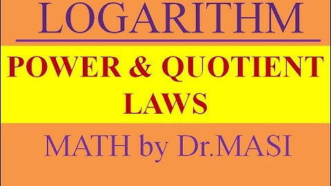 Product and Quotient Laws of Logarithm