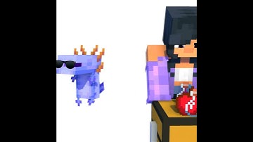 AXOLOTL TROLL MOVES CAUGHT IN APHMAU  - MINECRAFT ANIMATION #shorts