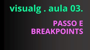 Visualg - Aula 3: Passo e Breakpoints