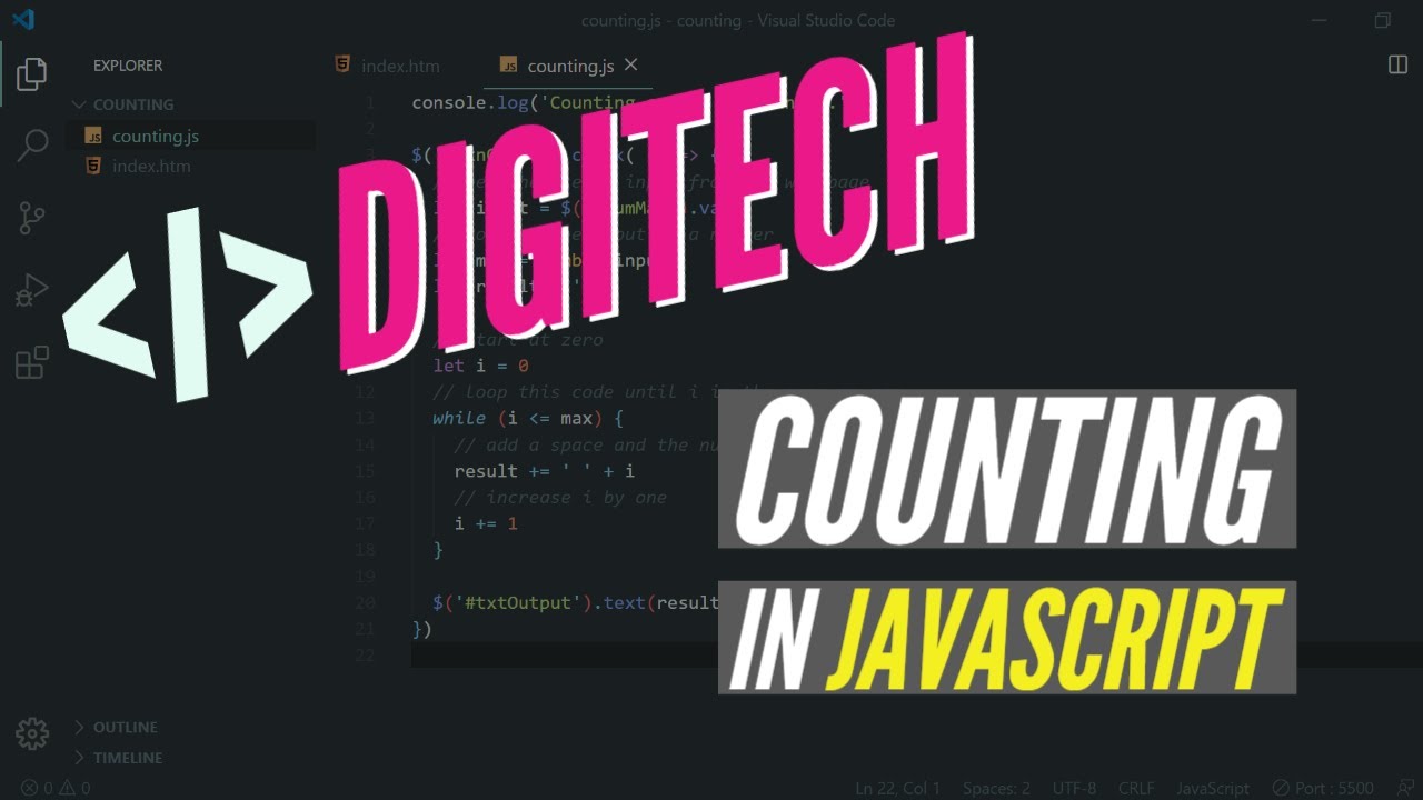 Counting in JavaScript - YouTube
