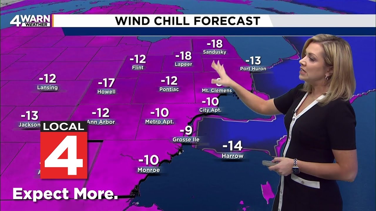 Wind chills drop below zero in Metro Detroit, when to expect snow this ...