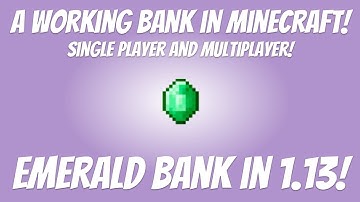 Working Bank in Vanilla Minecraft 1.13! | Economy | Command Block Bank | Emerald Bank | Data Pack