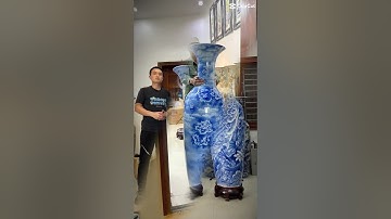 Đôi lục bình men lam hàng khử cao cấp được chuyển tới tay khách hàng. Xưởng lục bình Gốm Hoàng Phát