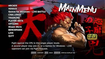 SSF4 AE - Main Menu
